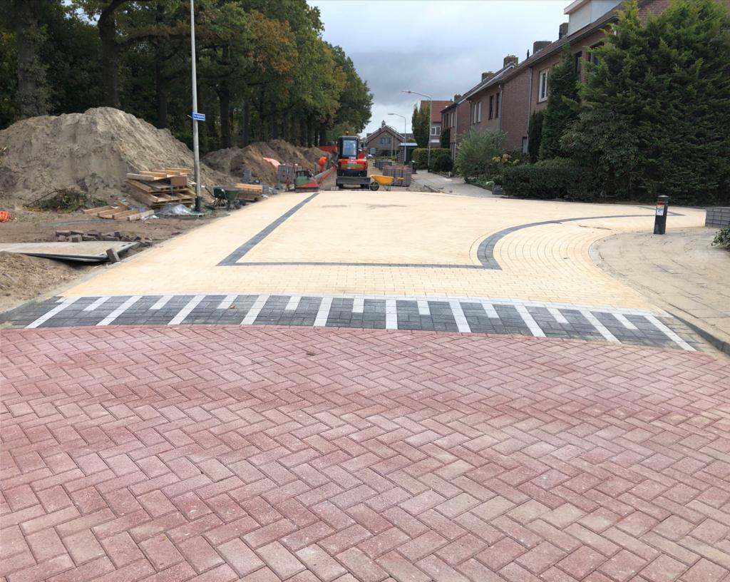 Oprit in gebakken klinkers